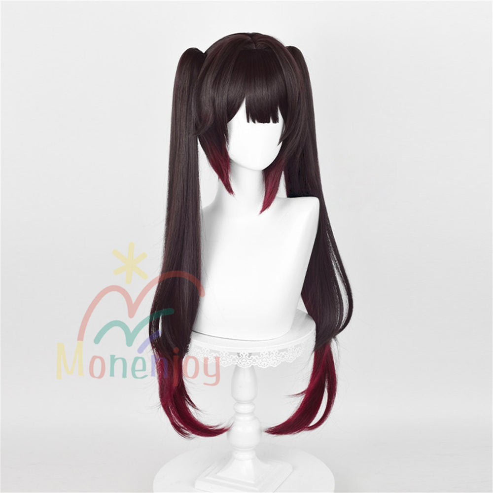 Monenjoy　崩壊スターレイル 花火 ウィッグ　72cm　鬘　コスプレ道具　カツラ　2次元　イベント舞台対応　自然感　　耐熱ウィッグ Monenjoy