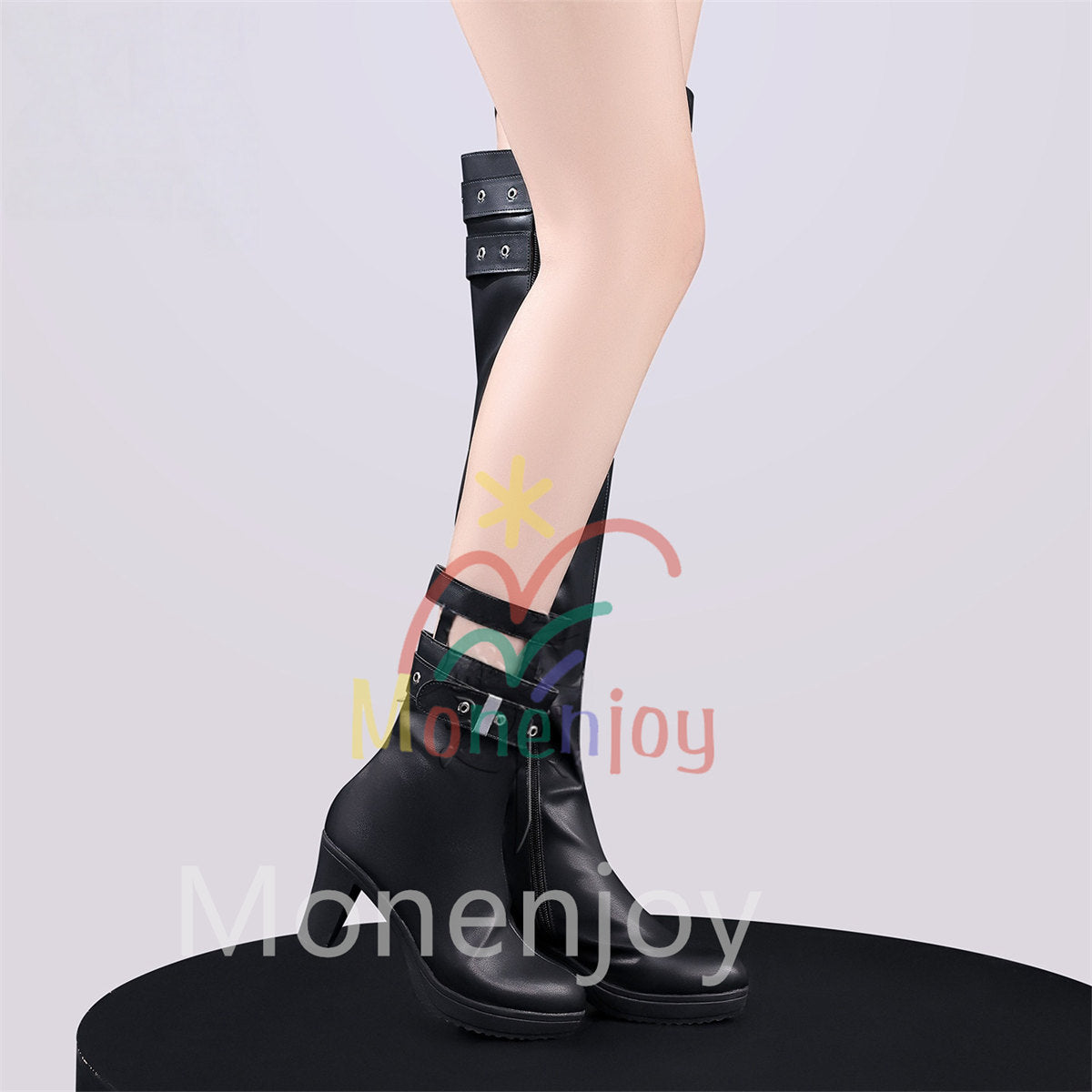 Monenjoy　崩壊スターレイル　朽葉　ブーツ　コスプレ道具　底7.5cm　Pu革　シューズ　靴　アクセサリー MONENJOY