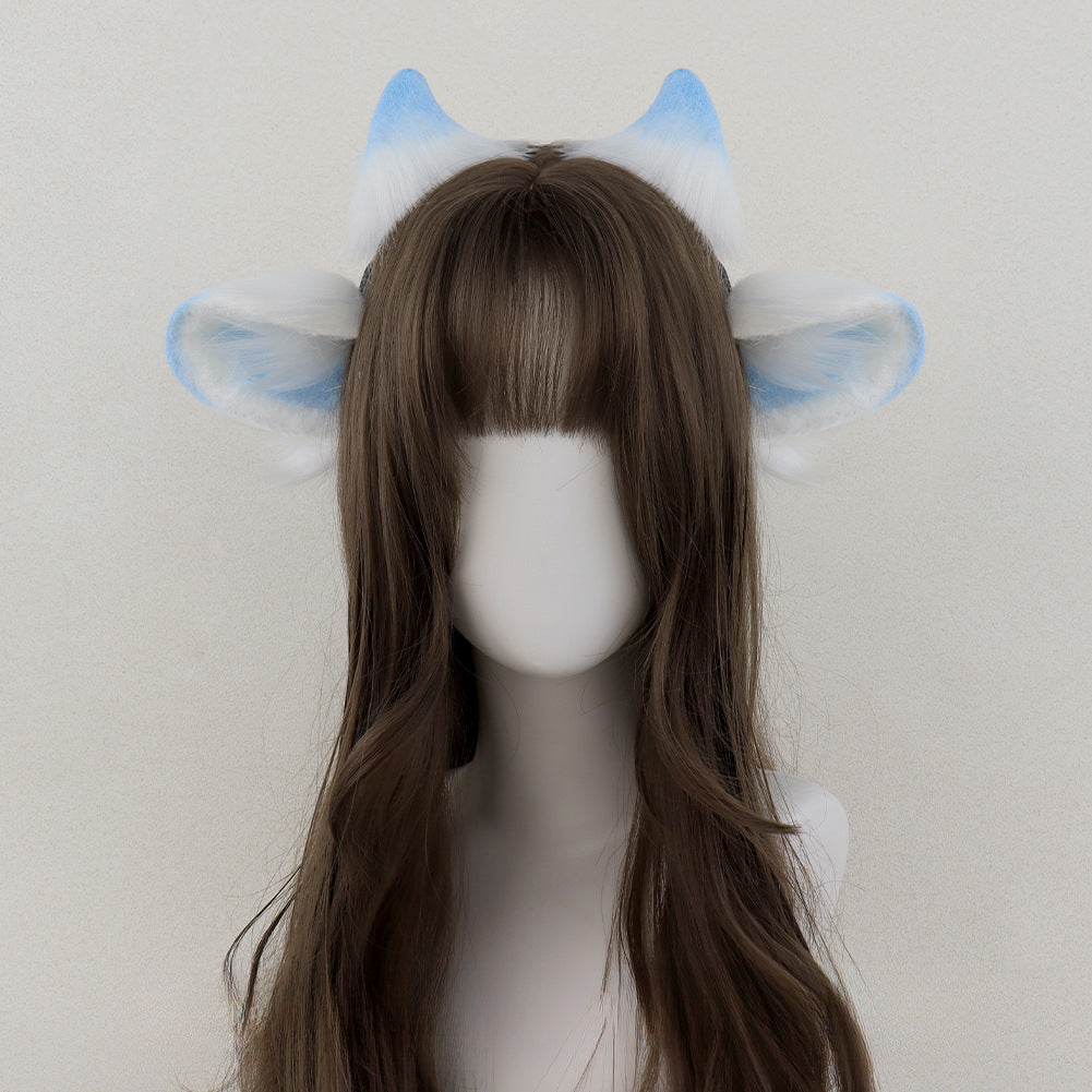 Monenjoy 　ひつじ　髪飾り　コスプレ道具　アクセサリー　イベント　カチューシャ レディース 女性 ヘアアクセサリー 髪飾り まとめ髪 羊 ひつじ 角付き 耳付き かわいい おしゃれ キュート 　GS1162 - Monenjoy