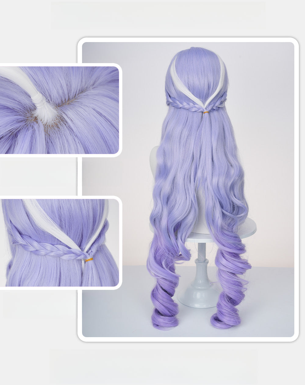 Monenjoy　ゼンレスゾーンゼロ　ビビアン　90cm　モッキンバード　ウィッグ　ヴィヴィアン　コスプレ道具　自然　ヒューゴ　カツラ - Monenjoy