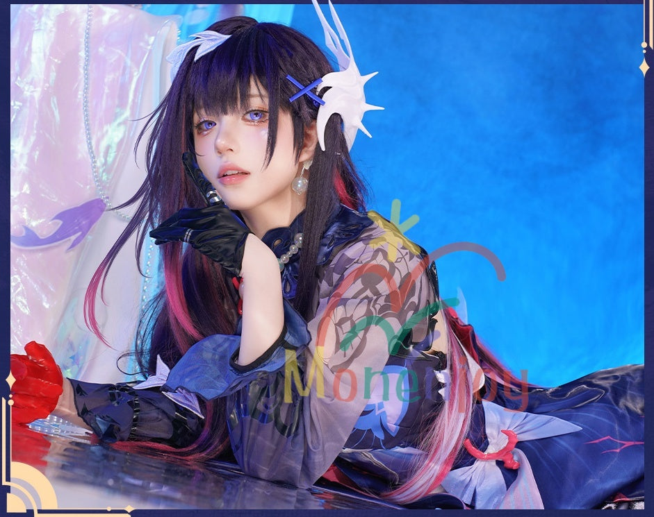 Monenjoy 崩壊スターレイル　セイレンス　Hysilens 女騎士 オンパロス シューズカバー付　3d樹脂髪飾り　コスプレ衣装 プロ仕様