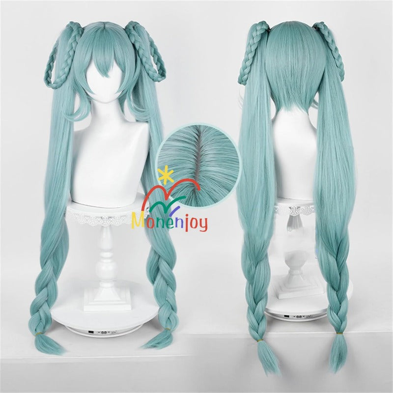 Monenjoy　初音ミク　かつら 鬘 WIG ヴァンパイア 吸血鬼 ウィッグ ネット付き コスプレ　ツインテール カツラ グッズ アニメ コスプレ道具GS1320 - Monenjoy