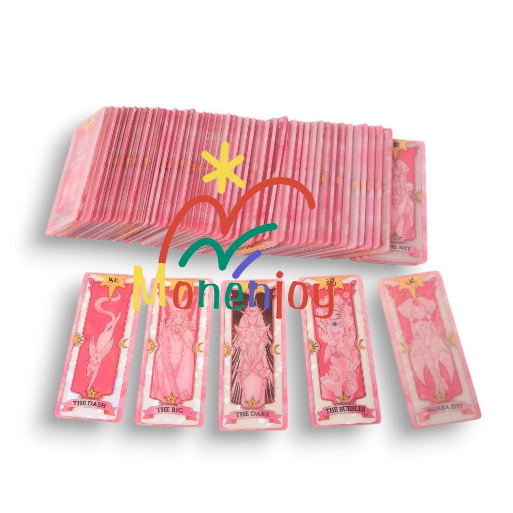 Monenjoy カードキャプターさくら　カードキャプター　54枚　呪文　クロウカード　11cm　さくらカード　クリアカード　クロウカード編 木之本桜　萌グッズ　アクセサリー　おもちゃ　アクリル板　　さくらカード編　 - Monenjoy