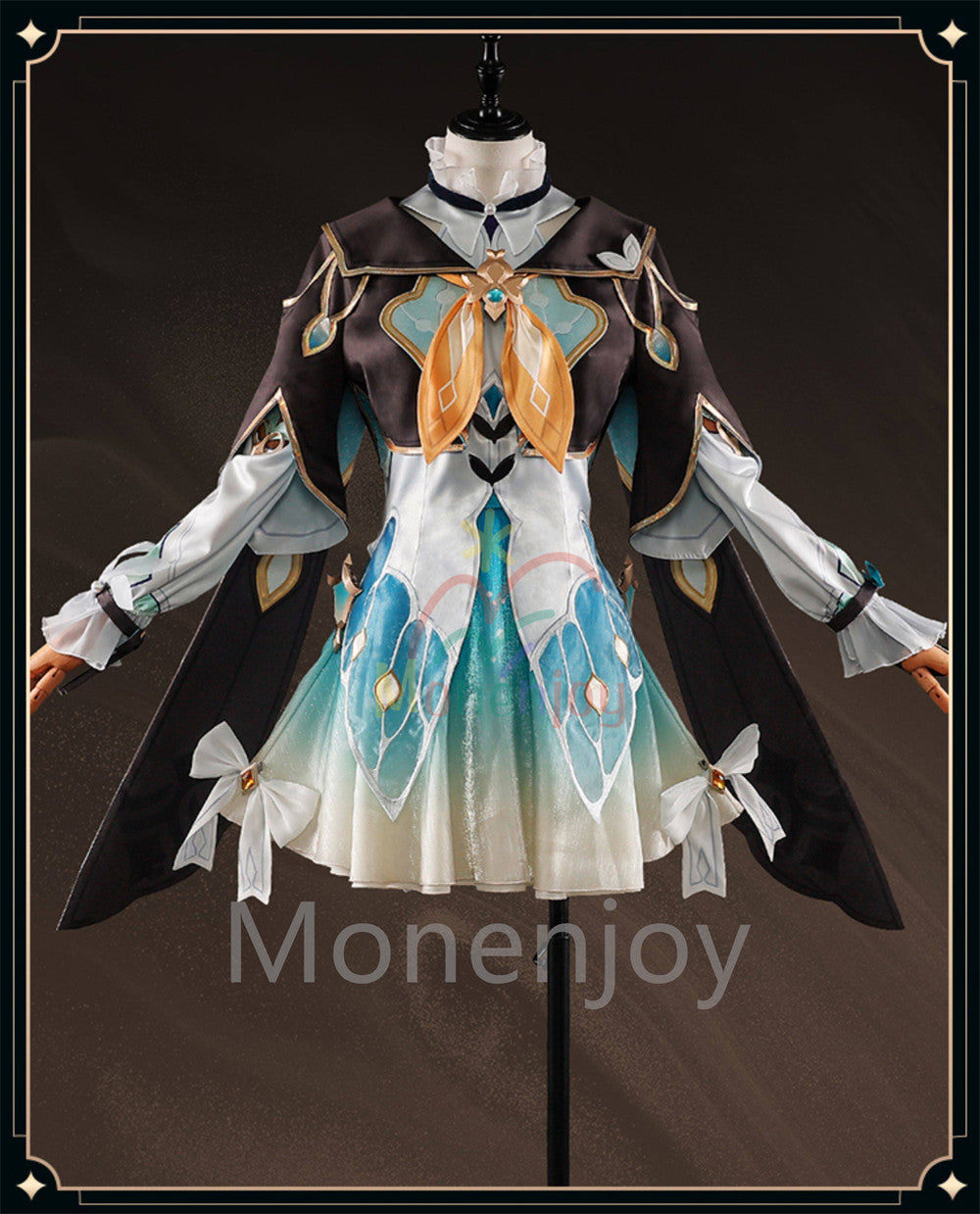 Monenjoy　崩壊スターレイル ホタル 　コスプレ衣装　Firefly 金属製パーツ　発光飾付　コスチューム　ドレス　フルセット MONENJOY