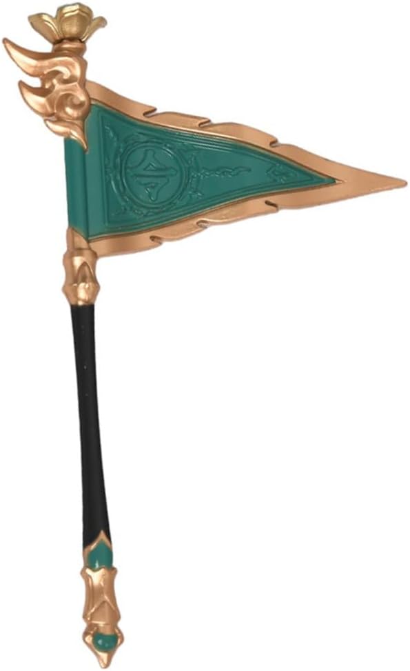 Monenjoy 原神　ミニチュア フィヨルドの歌 フータオ(胡桃) モデル 槍 長柄武器 22cm ミニ武器 おもちゃ 卓上装備品 コスプレグッズ 1/6ver 合金製 塗装済み完成品フィギュア周 - Monenjoy