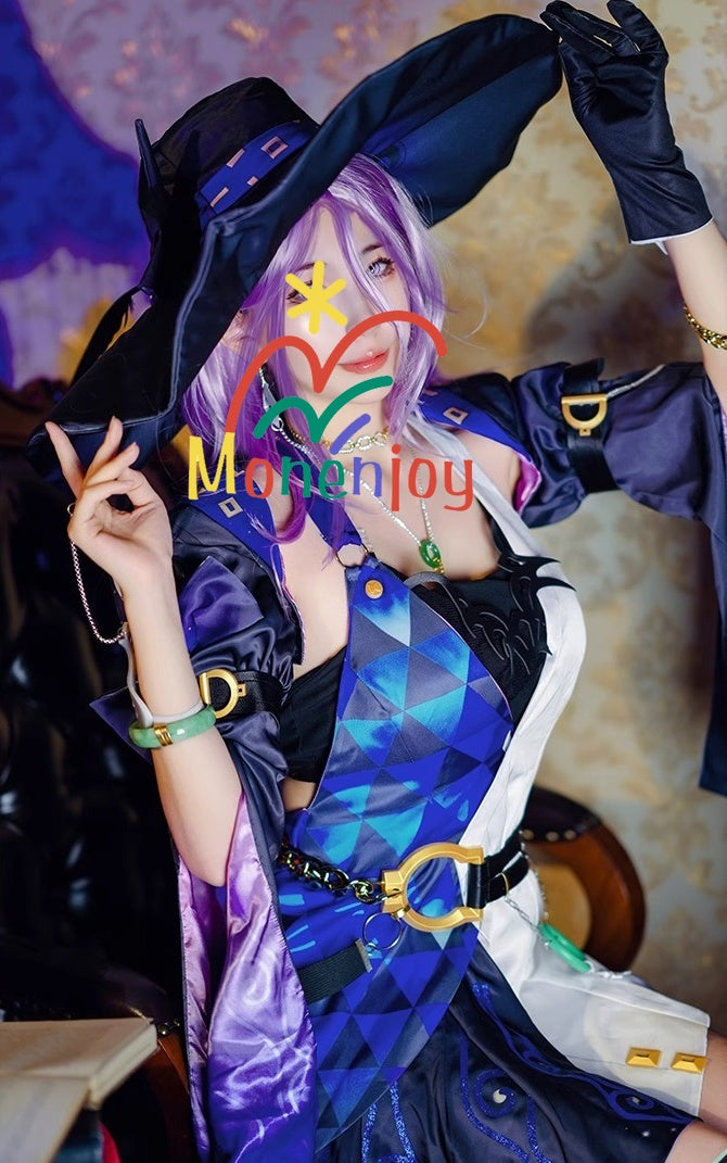 Monenjoy 崩壊スターレイル ジェイド コスプレ衣装　イベント　帽子付＋イヤリング付＋3d樹脂アクセサリー - Monenjoy