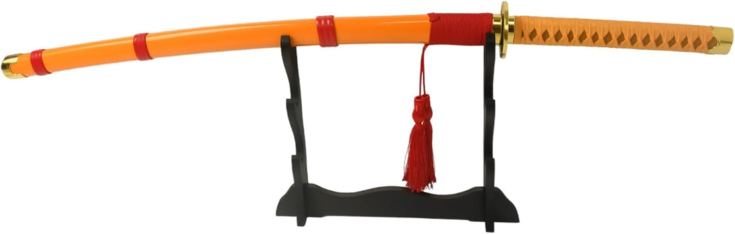 Monenjoy 海賊王 火災のキング 104cm 剣豪百獣海賊団 アルベル 剣士 サムライ ワノ国 海賊 大業物 木 武器 インテリア アクセサリー おもちゃ コスプレ道具 撮影道具 舞台 イベント ハロウィン - Monenjoy