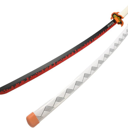 Monenjoy 鬼滅の刃　日輪刀 時透 無一郎 76cm 子供 手遊び 大正時代 サムライ 美術刀　ときとう むいちろう おもちゃ レプリカ 木製造 　イベント キッズ コスプレ道具 仮装 ハロウィン COS cosplay