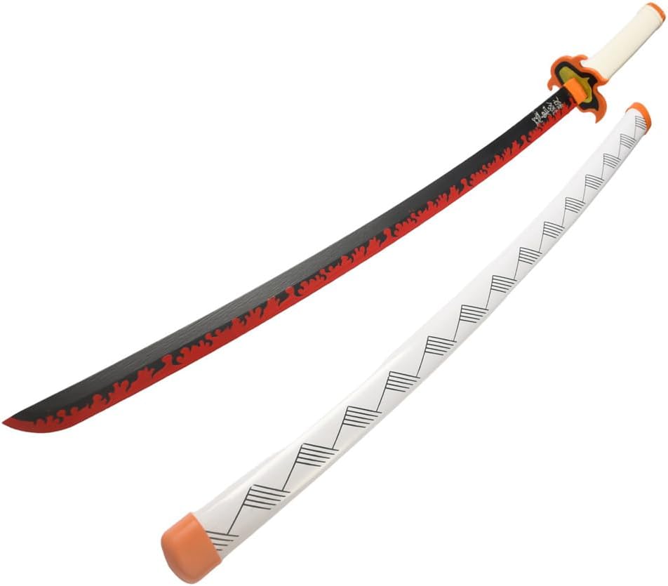 Monenjoy 鬼滅の刃　日輪刀 時透 無一郎 76cm 子供 手遊び 大正時代 サムライ 美術刀　ときとう むいちろう おもちゃ レプリカ 木製造 　イベント キッズ コスプレ道具 仮装 ハロウィン COS cosplay - Monenjoy