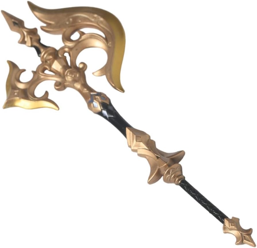 Monenjoy 原神　ミニチュア フィヨルドの歌 フータオ(胡桃) モデル 槍 長柄武器 22cm ミニ武器 おもちゃ 卓上装備品 コスプレグッズ 1/6ver 合金製 塗装済み完成品フィギュア周 - Monenjoy