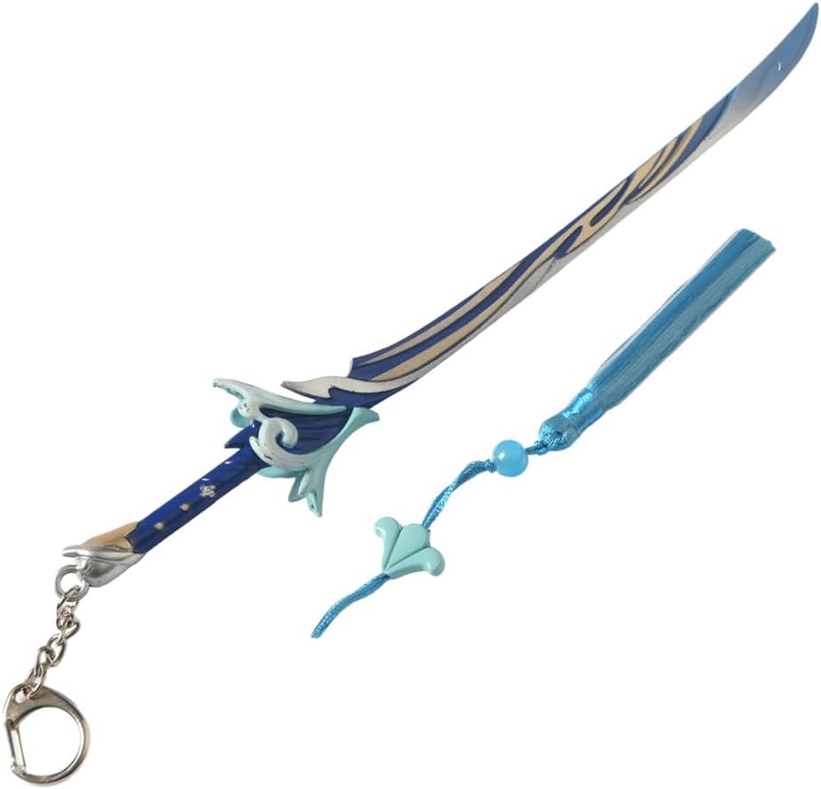 Monenjoy 原神　ミニチュア フィヨルドの歌 フータオ(胡桃) モデル 槍 長柄武器 22cm ミニ武器 おもちゃ 卓上装備品 コスプレグッズ 1/6ver 合金製 塗装済み完成品フィギュア周 - Monenjoy