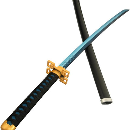 Monenjoy 鬼滅の刃　日輪刀 時透 無一郎 76cm 子供 手遊び 大正時代 サムライ 美術刀　ときとう むいちろう おもちゃ レプリカ 木製造 　イベント キッズ コスプレ道具 仮装 ハロウィン COS cosplay