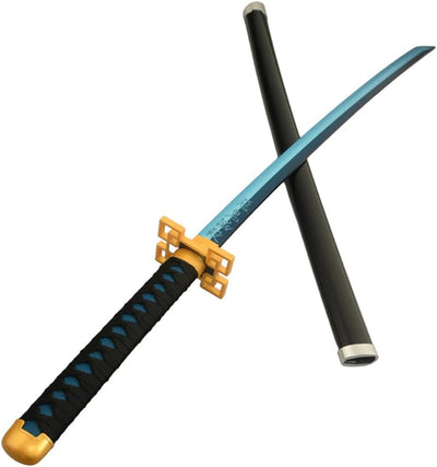 Monenjoy 鬼滅の刃　日輪刀 時透 無一郎 76cm 子供 手遊び 大正時代 サムライ 美術刀　ときとう むいちろう おもちゃ レプリカ 木製造 　イベント キッズ コスプレ道具 仮装 ハロウィン COS cosplay - Monenjoy