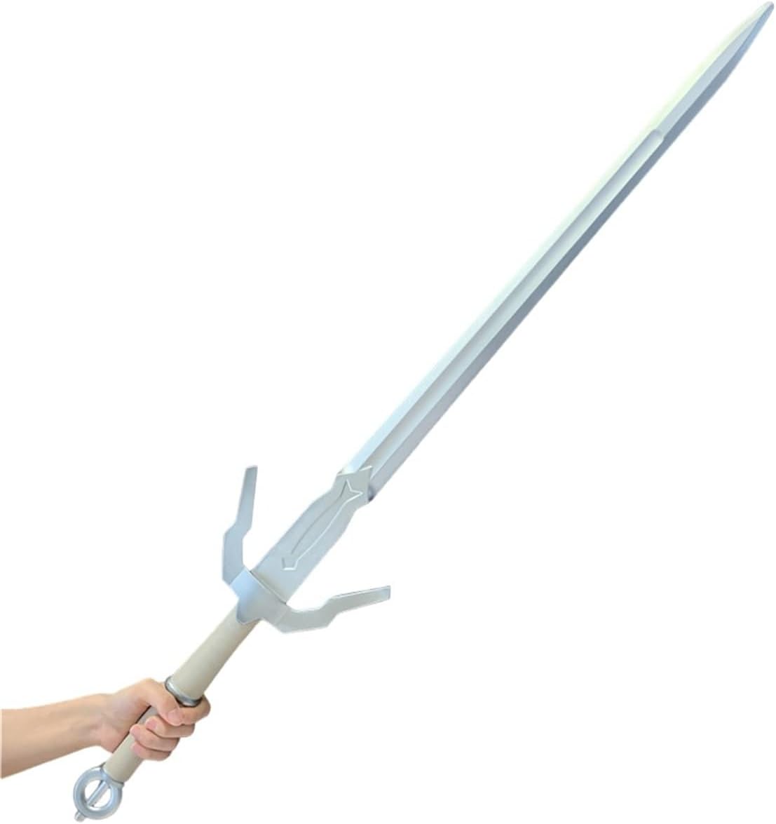 Monenjoy ウィッチャー3 ワイルドハント 西洋剣 105cm ウレタン樹脂製 片手剣 レプリカ武器 PU製 銀の剣 手作り 撮影道具 ヒーロー 戦士 仮装 パーティーグッズ コスプレグッズ 手遊び コスプレ小物 ソード コスプレ道具 イベント おもちゃ ハロウィン（単品） - Monenjoy