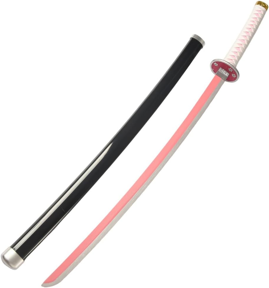 Monenjoy 鬼滅の刃　日輪刀 時透 無一郎 76cm 子供 手遊び 大正時代 サムライ 美術刀　ときとう むいちろう おもちゃ レプリカ 木製造 　イベント キッズ コスプレ道具 仮装 ハロウィン COS cosplay - Monenjoy