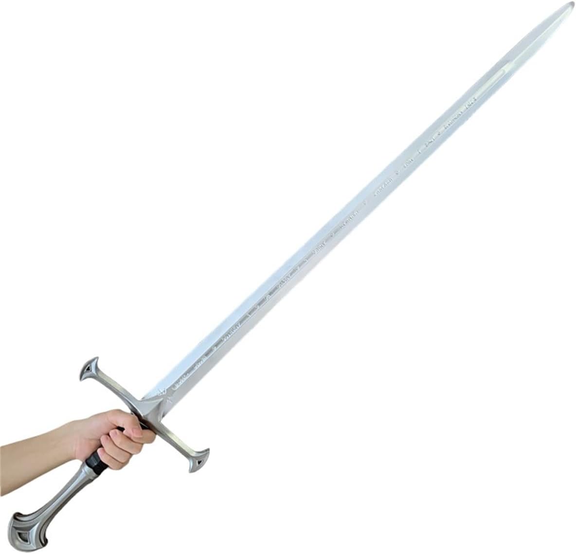 Monenjoy ウィッチャー3 ワイルドハント 西洋剣 105cm ウレタン樹脂製 片手剣 レプリカ武器 PU製 銀の剣 手作り 撮影道具 ヒーロー 戦士 仮装 パーティーグッズ コスプレグッズ 手遊び コスプレ小物 ソード コスプレ道具 イベント おもちゃ ハロウィン（単品） - Monenjoy