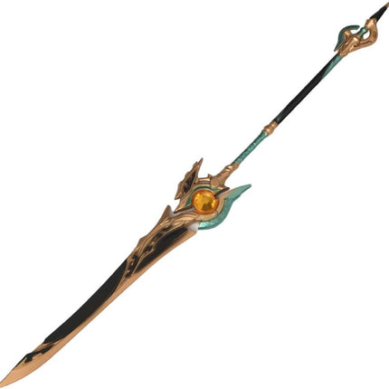 Monenjoy 原神　ミニチュア フィヨルドの歌 フータオ(胡桃) モデル 槍 長柄武器 22cm ミニ武器 おもちゃ 卓上装備品 コスプレグッズ 1/6ver 合金製 塗装済み完成品フィギュア周 - Monenjoy