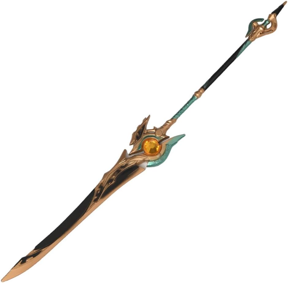 Monenjoy 原神　ミニチュア フィヨルドの歌 フータオ(胡桃) モデル 槍 長柄武器 22cm ミニ武器 おもちゃ 卓上装備品 コスプレグッズ 1/6ver 合金製 塗装済み完成品フィギュア周 - Monenjoy