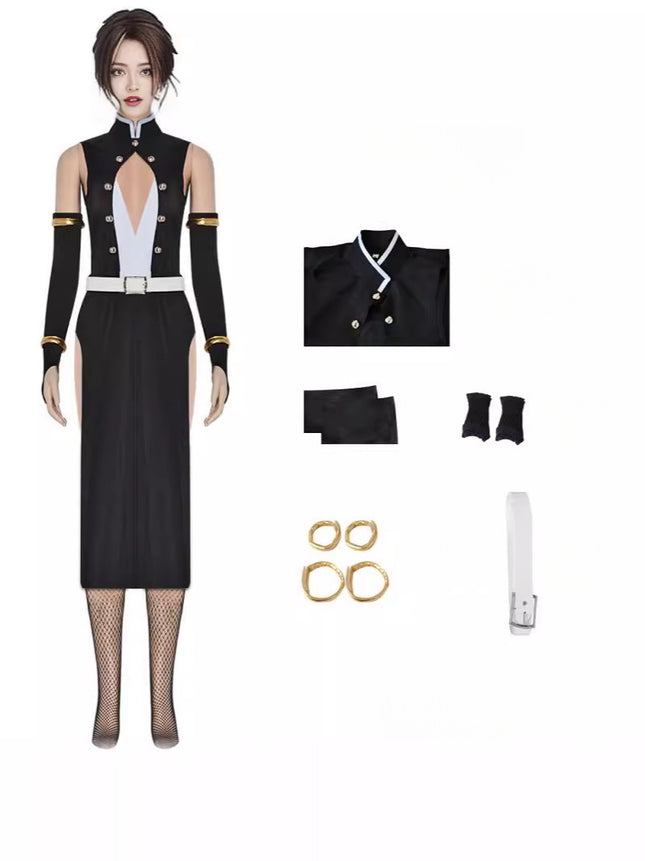 Monenjoy Demon Slayer: Kimetsu no Yaiba the Movie: Mugen Castle Arc Inosuke, Yoriichi Tsugikuni, Twelve Kizuki, Kokushibou Akaza, Daki, Tamayo Cosplay Costume Uniform Event