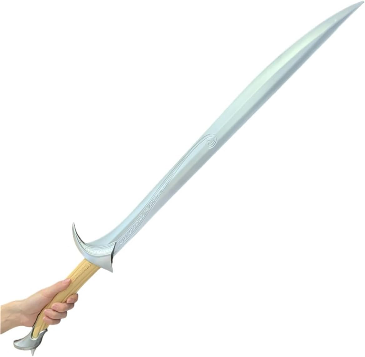 Monenjoy ウィッチャー3 ワイルドハント 西洋剣 105cm ウレタン樹脂製 片手剣 レプリカ武器 PU製 銀の剣 手作り 撮影道具 ヒーロー 戦士 仮装 パーティーグッズ コスプレグッズ 手遊び コスプレ小物 ソード コスプレ道具 イベント おもちゃ ハロウィン（単品） - Monenjoy