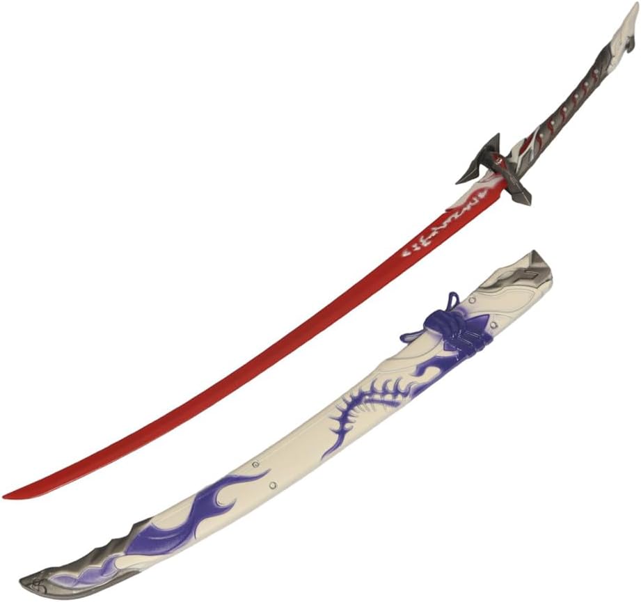 Monenjoy 原神　ミニチュア フィヨルドの歌 フータオ(胡桃) モデル 槍 長柄武器 22cm ミニ武器 おもちゃ 卓上装備品 コスプレグッズ 1/6ver 合金製 塗装済み完成品フィギュア周 - Monenjoy