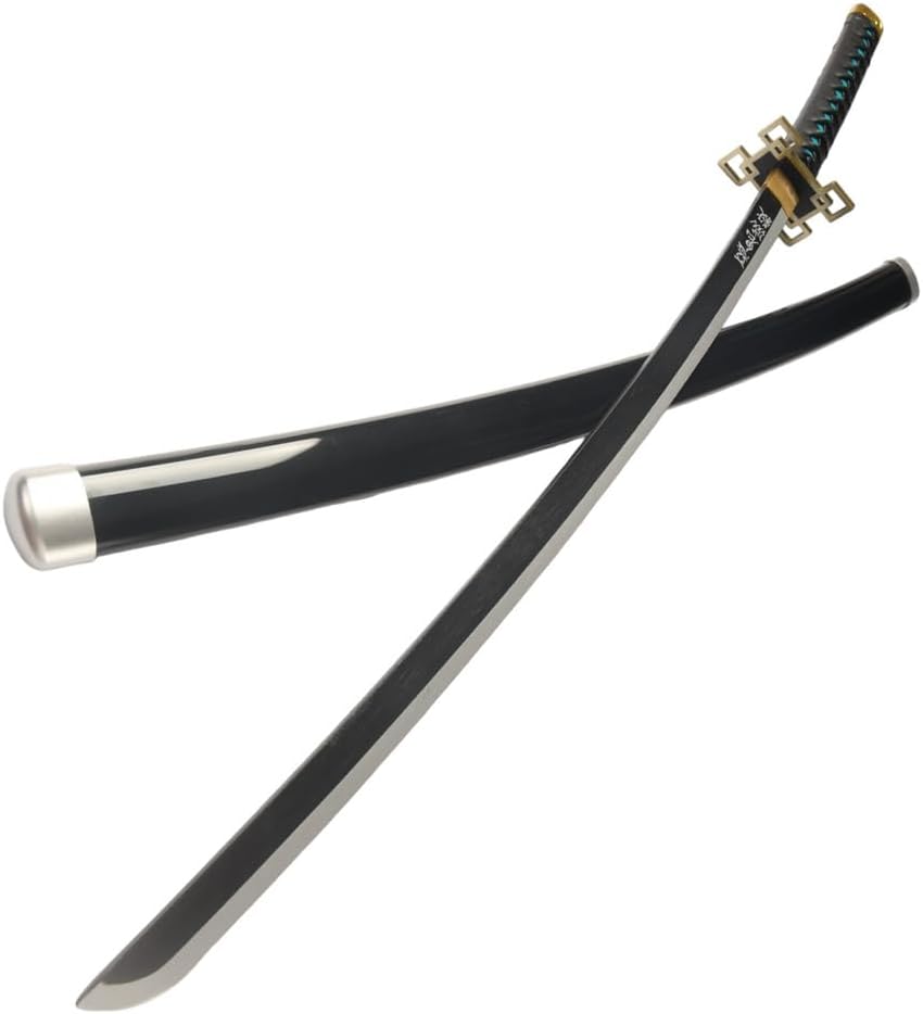 Monenjoy 鬼滅の刃　日輪刀 時透 無一郎 76cm 子供 手遊び 大正時代 サムライ 美術刀　ときとう むいちろう おもちゃ レプリカ 木製造 　イベント キッズ コスプレ道具 仮装 ハロウィン COS cosplay - Monenjoy