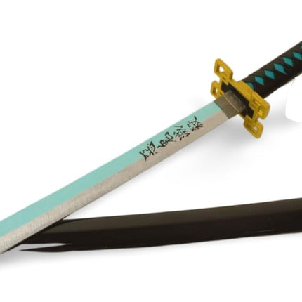 Monenjoy 鬼滅の刃　日輪刀 時透 無一郎 76cm 子供 手遊び 大正時代 サムライ 美術刀　ときとう むいちろう おもちゃ レプリカ 木製造 　イベント キッズ コスプレ道具 仮装 ハロウィン COS cosplay