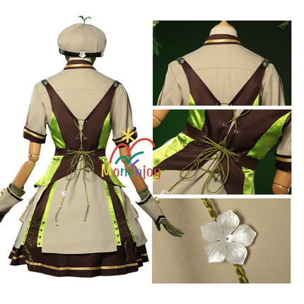 Monenjoy　インフィニティニキ 　森の蝶との戯れ コスプレ衣装 ワンピース　洋服　イベント　帽子付GS1226 - Monenjoy