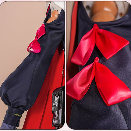 Monenjoy　鳴潮　コスプレ　丹瑾 たんきん　コスチューム　可愛い　イヤリング＋腿鞄付　ワンピース　ハロウィン　実物化　イベント - Monenjoy