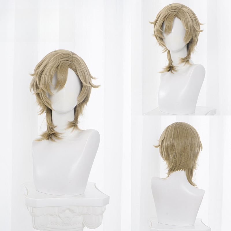 Monenjoy 崩壊スターレイル アベンチュリン ウィッグ　38cm　カツラ　コスプレ道具 博戯の砂金石 - Monenjoy