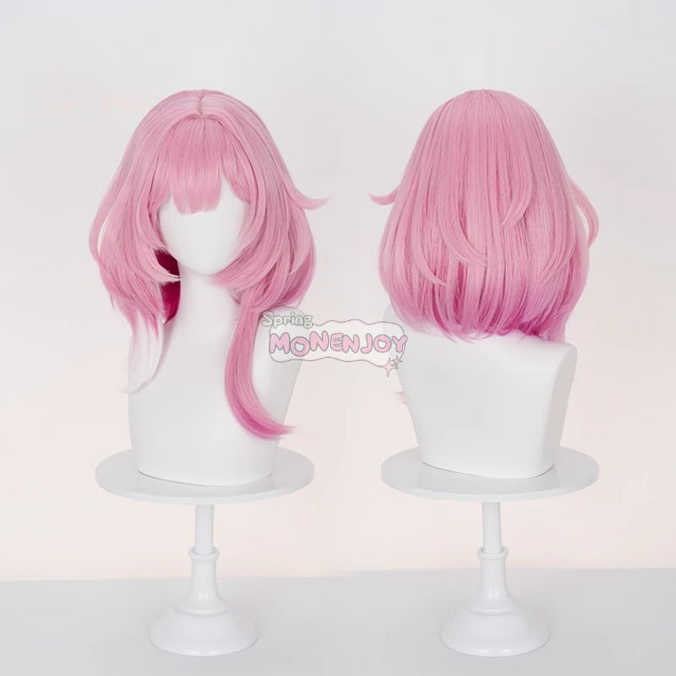 Monenjoy　崩壊スターレイル キュレネ　ウィッグ　ピンク色　カツラ　40cm　 Cyrene オンパロス　コスプレ道具GS1408 - Monenjoy