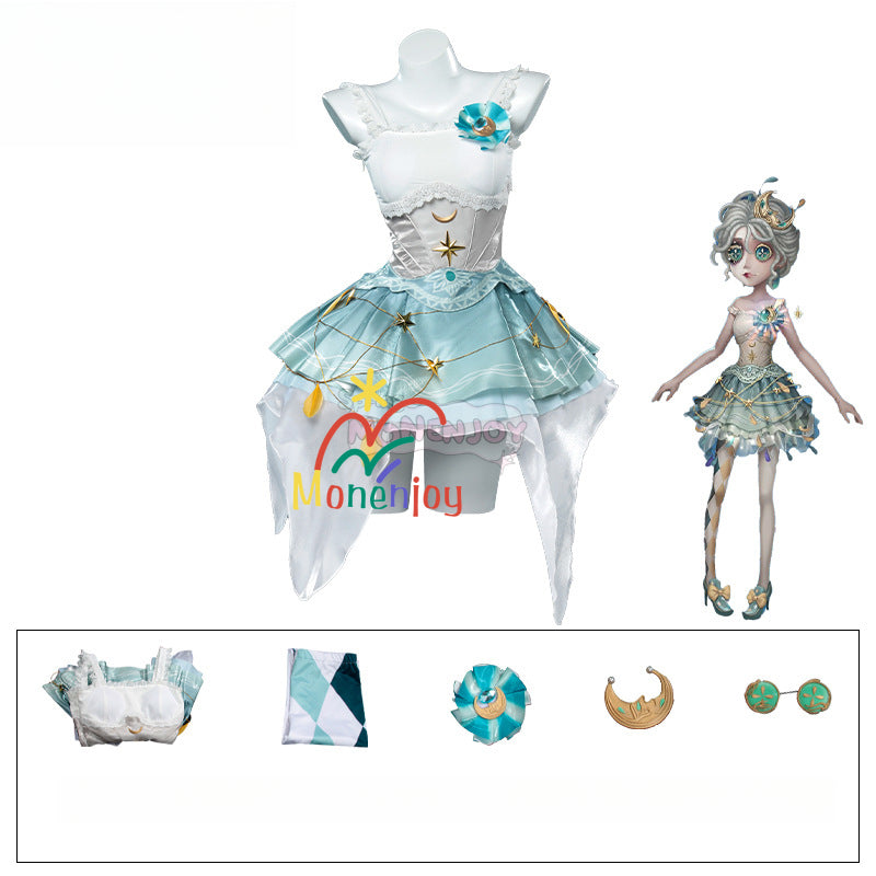 Monenjoy アイデンティティ5 踊り子 漂う月光　コスプレ衣装　洋服　髪飾り＋眼鏡付　ワンピース　イベントGS1338 - Monenjoy