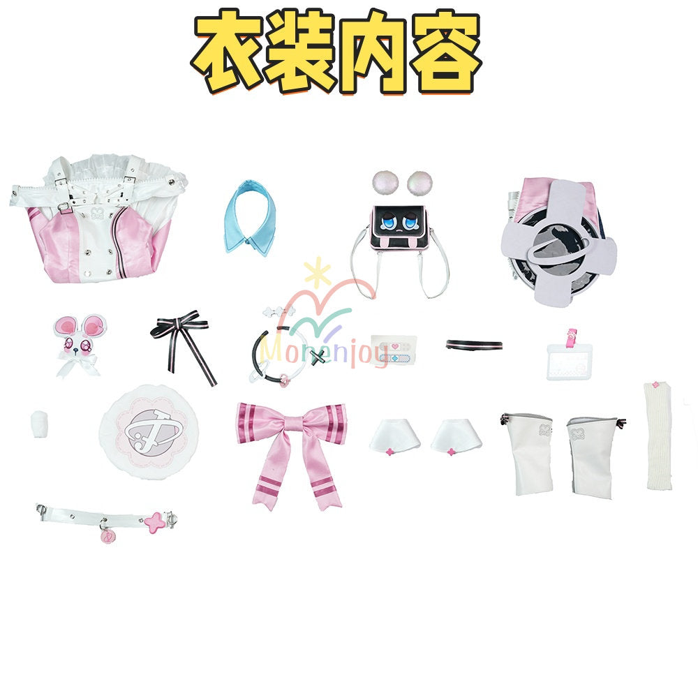 Monenjoy　NTE　ちぃちゃん　コスプレ衣装　ピンク色　鞄付　ネバエバ　ハロウィン　舞台イベント対応 MONENJOY