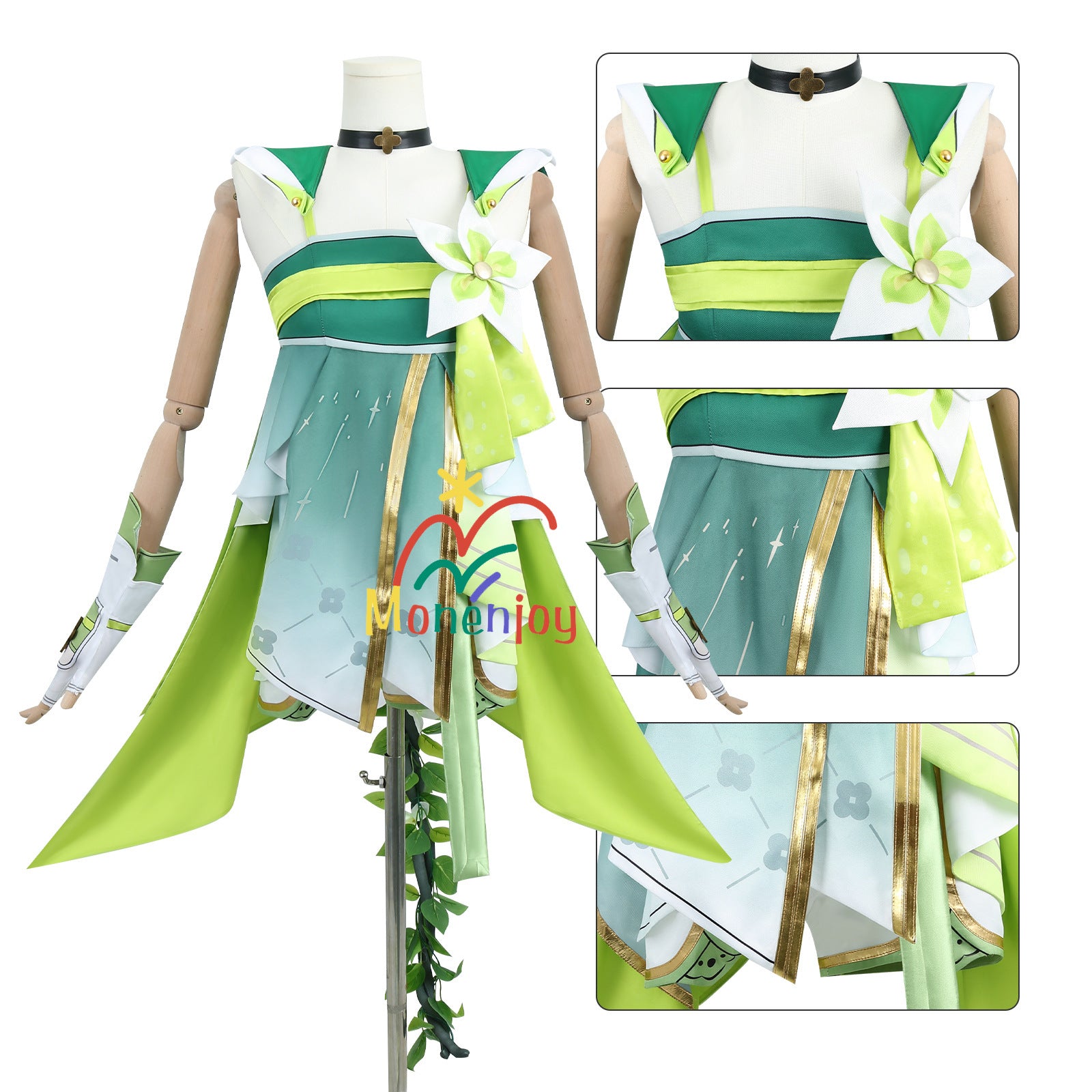 Monenjoy　鳴潮　ヴェリーナ　コスプレ衣装　かわいい　ワンピース　髪飾り付 - Monenjoy