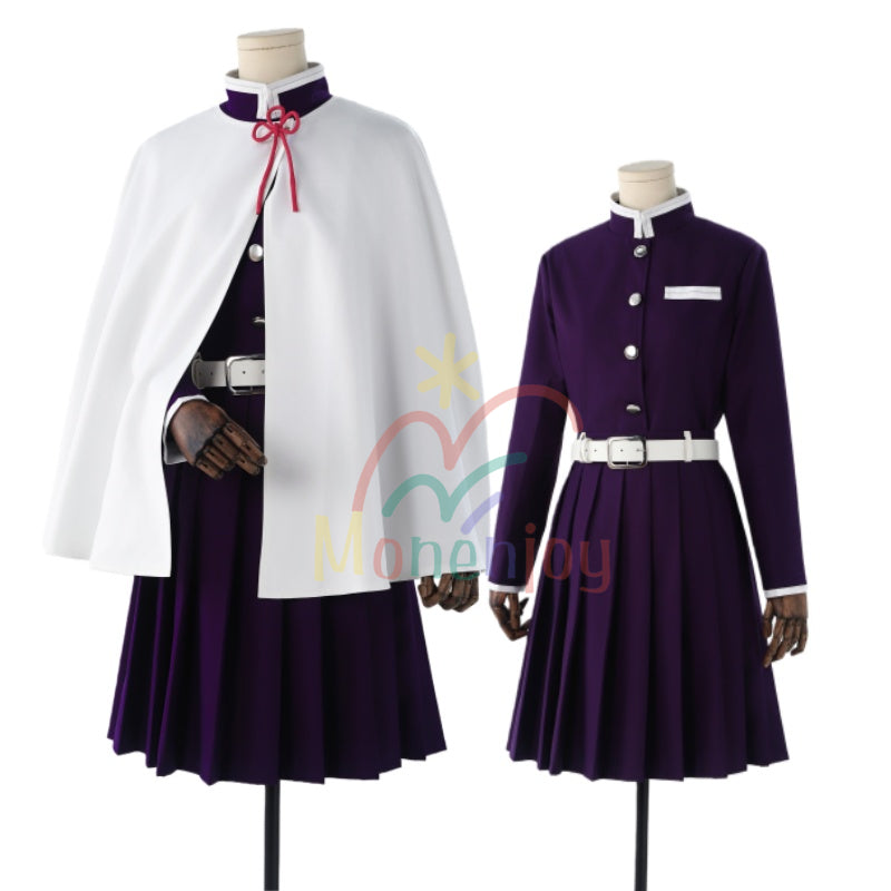 Monenjoy　鬼滅の刃 栗花落 カナヲ　コスプレ衣装　 つゆり かなお　コスチューム  鬼殺隊の女剣士 　イベント　 花の呼吸」の剣士 　きめつのやいば 　クリスマス　仮装