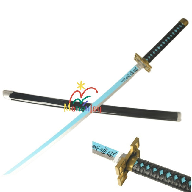 Monenjoy 鬼滅の刃    時透 無一郎 日輪刀 104㎝ 武器モデル 日本刀 霞柱  きめつのやいば サムライ 剣士 ハロウィン