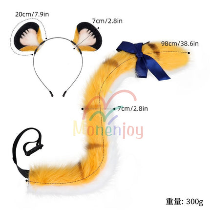 ต่างหู Monenjoy Zenre/Zenless Zone Zero Fufu และชุดคอสเพลย์ Tiger Tail โดย Fukufuku Tachibana สไตล์โลลิต้า งาน Zen Zero/ZZZ GS1435 