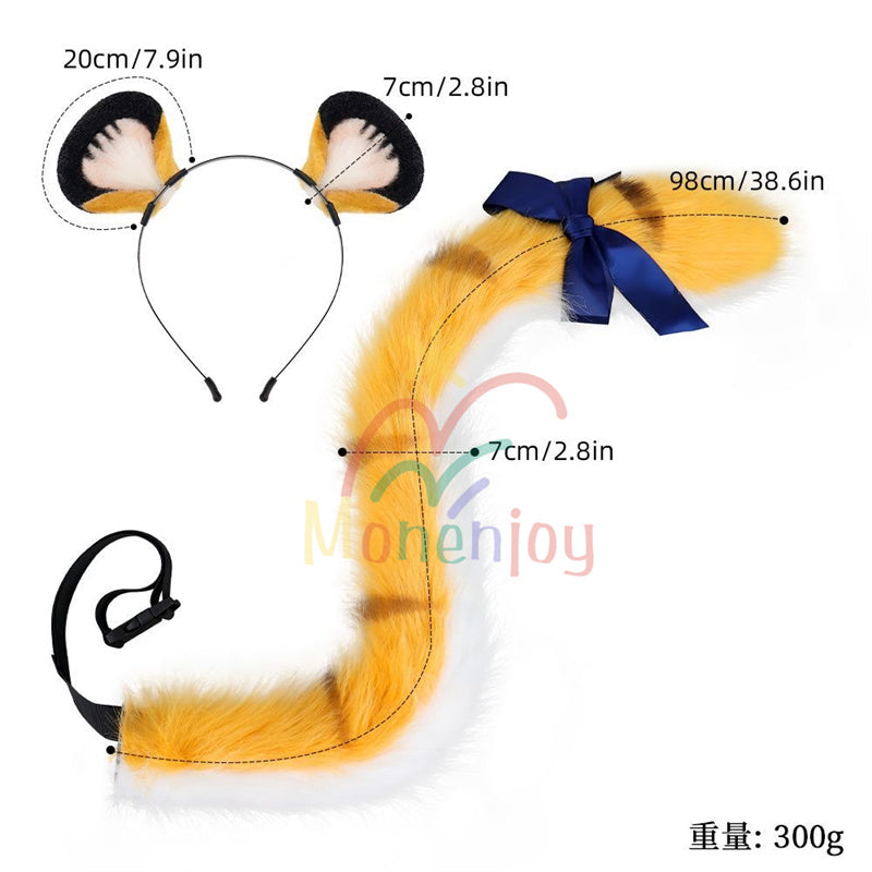 Monenjoy　ゼンレゼンレスゾーンゼロ　フーフー　耳飾り　虎尻尾　コスプレ衣装　橘福福　ロリータ風　ゼンゼロ／ZZZ　イベントGS1435