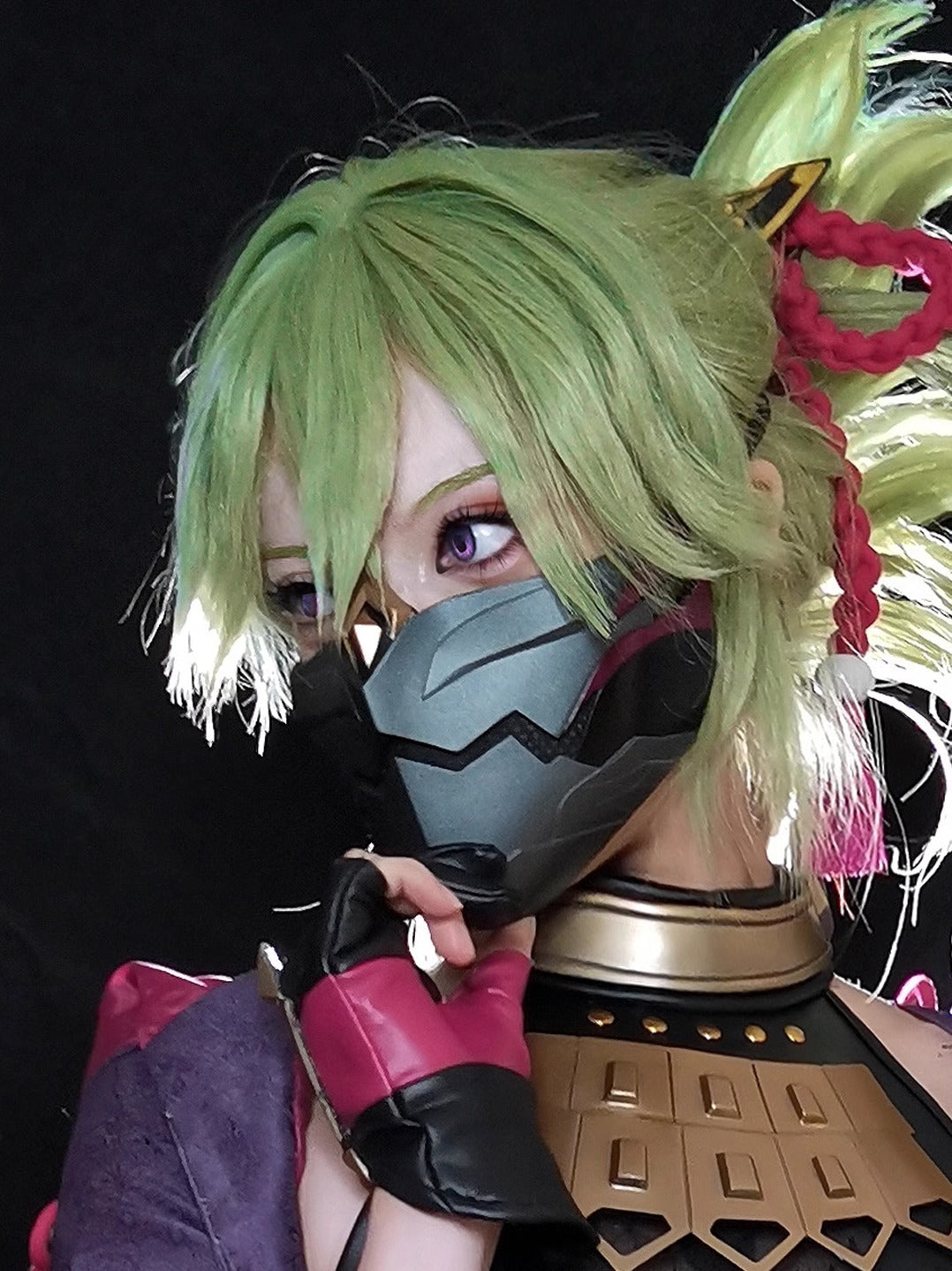 「受注製品」Monenjoy 原神 久岐忍(くきしのぶ) マスク　仮面　コスプレ道具 - Monenjoy