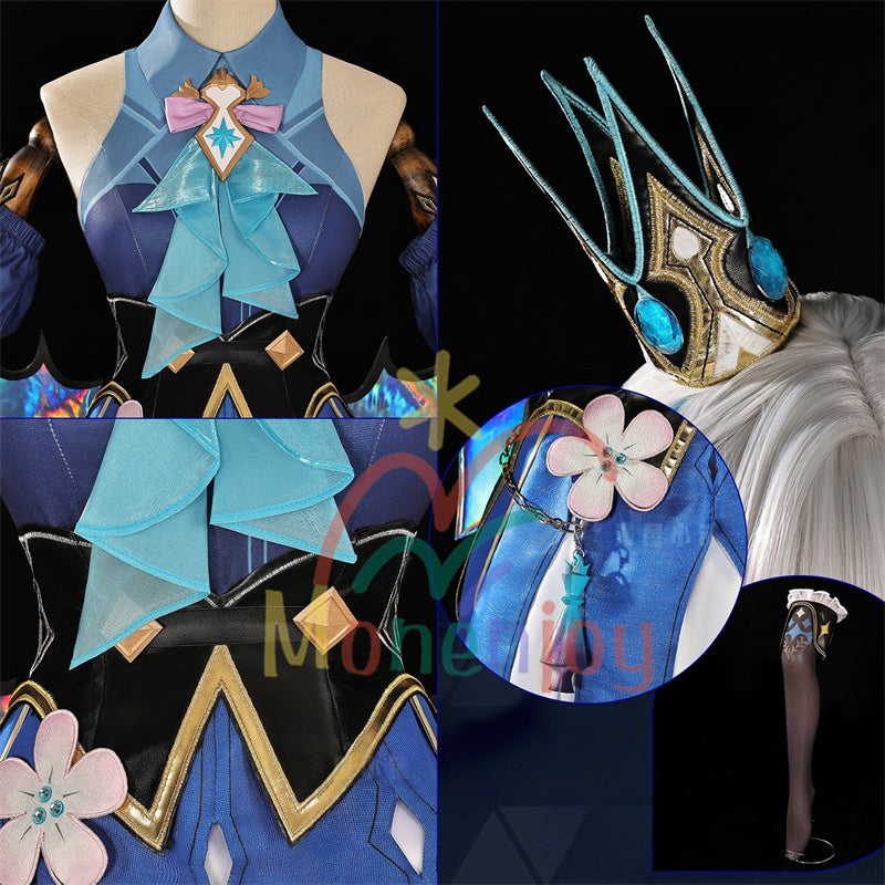 Monenjoy　崩壊スターレイル　ケリュドラ　コスプレ衣装　王冠＋翼付　イベント　ドレス　Cerydra　オクヘイマ　おもちゃ　