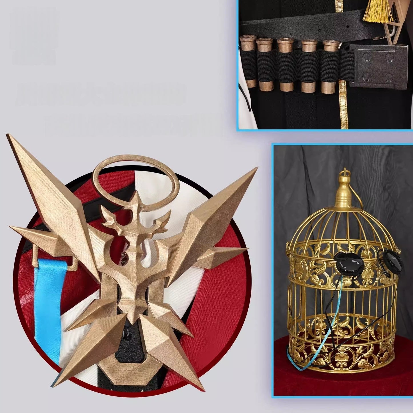 Monenjoy コスプレ衣装　 アークナイツ 星6　聖約イグゼキュター耳飾り付　実物化　3d樹脂アクセサリー　コスプレ衣装イベント 仮装 - Monenjoy