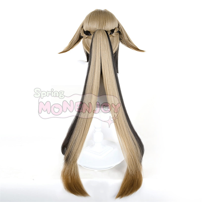 Monenjoy　ゼンゼロ 葉瞬光 　コスプレ　イェー・シュンガン　ウィッグ　カツラ　コスプレ　道具　ポニーテール長約90cm レプリカ 耐熱マットシルク製