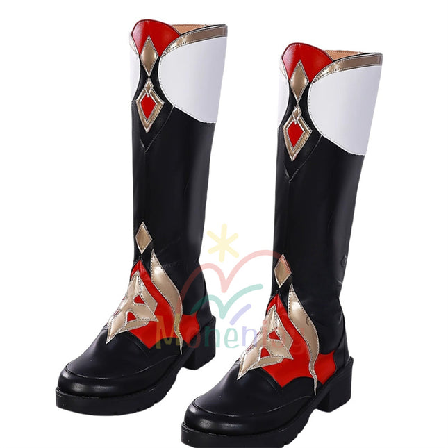 Monenjoy 原神 ダリア  シューズ コスプレ衣装 Dahlia ブーツ 人工革 イベントGS1432