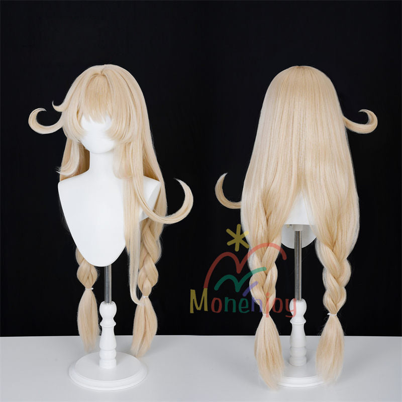 Monenjoy　原神　アリス　100cm　ウィッグ　カツラ　自然感抜群 ナド・クライ編　コスプレ　 魔術師　鬘　自然感　 魔女会　 クレー