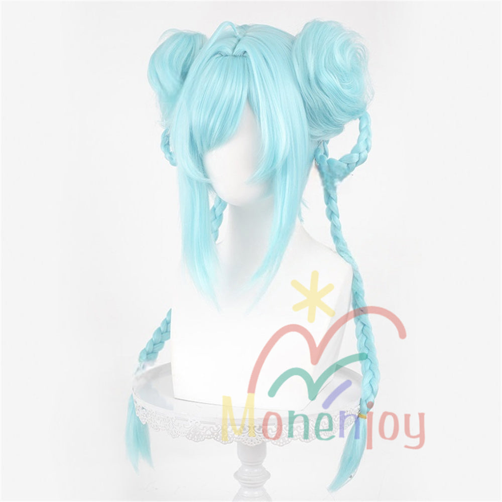 Monenjoy初音ミク　キョンシー コスプレ ウィッグ　マジカルミライ 妖しげで可憐なキョンシーVer.　かつら　イベント　ウィッグ Monenjoy