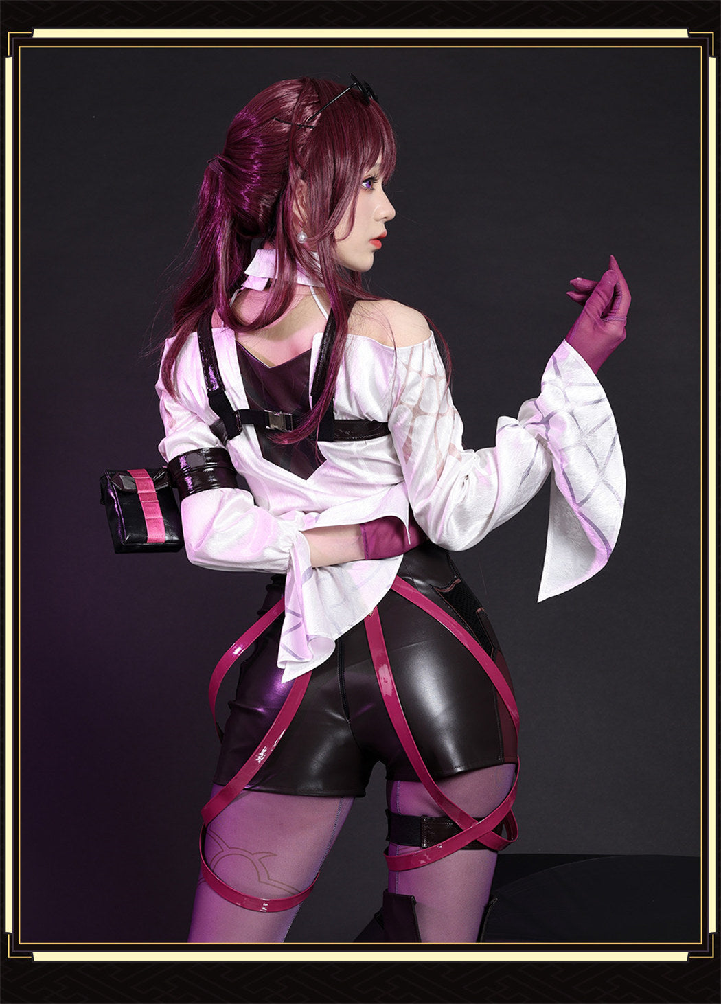 Monenjoy　崩壊スターレイル　カフカ　コスプレ衣装　イベント　仮装　人工革生地　豪華アクセサリー　GS1223 - Monenjoy