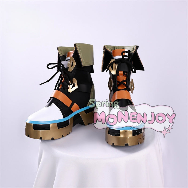 Monenjoy 原神 ベネット コスプレ道具　ブーツ　靴　新コスチューム「燃えろ！ラクガキ大冒険　ハロウィン　イベント