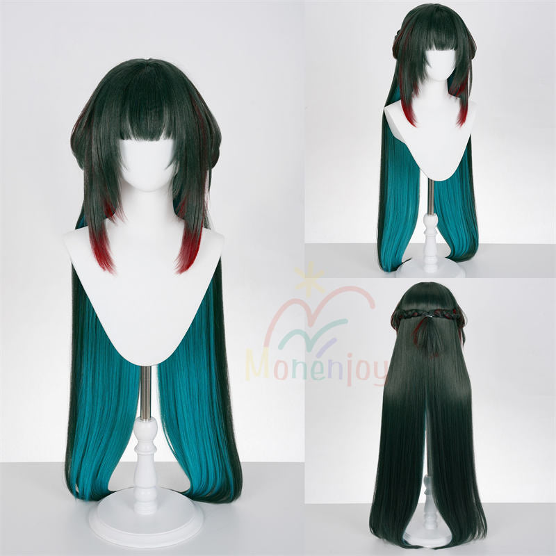 Monenjoy　アークナイツ：エンドフィールド　庄方宜 　100cm ウィッグ　鬘　コスプレ道具　カツラ