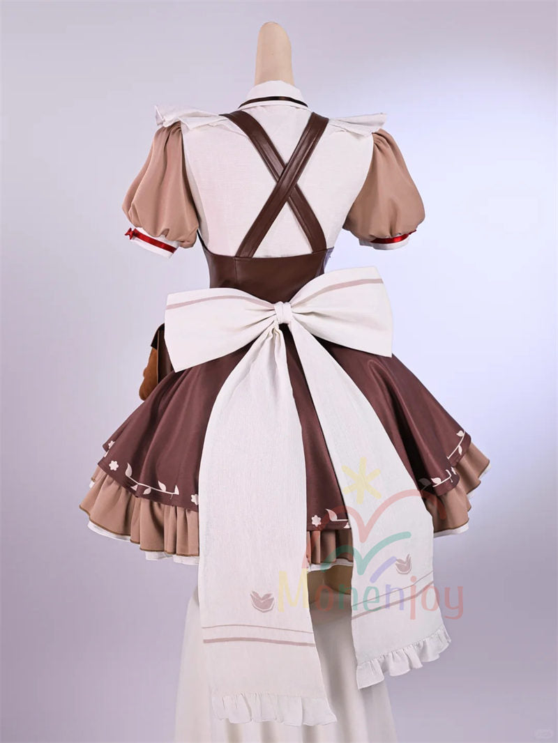 Monenjoy 鳴潮 韓国コラボ千咲ちゃん 　コスプレ衣装　メイド服　可愛い　コーヒーメイド服　イベント