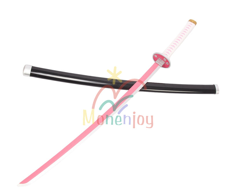 Monenjoy　鬼滅の刃 栗花落 カナヲ 日輪刀　コスプレ道具　日本刀　104cm　ピンク色　 狩り つゆり かなお　鬼殺隊の女剣士 花の呼吸 　武器モデル　レプリカ　ハロウィン